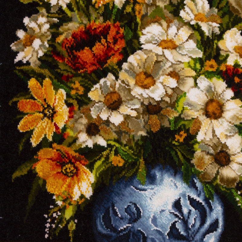 فرش دستباف دیوارکوب سی پرشیا مدل گلدان و ترمه کد 793053