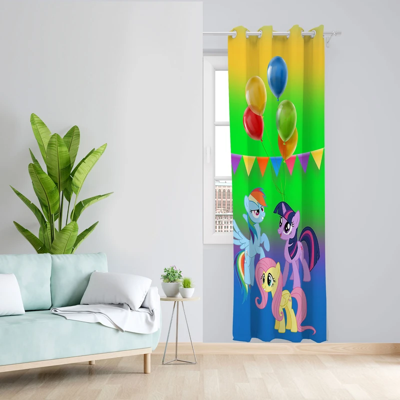 پرده مدل پونی مخمل پانچی کد 4214 سایز 140x280 سانتی متر