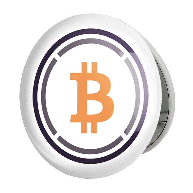 آینه جیبی خندالو طرح ارز دیجیتال بیت کوین مدل تاشو کد 4050