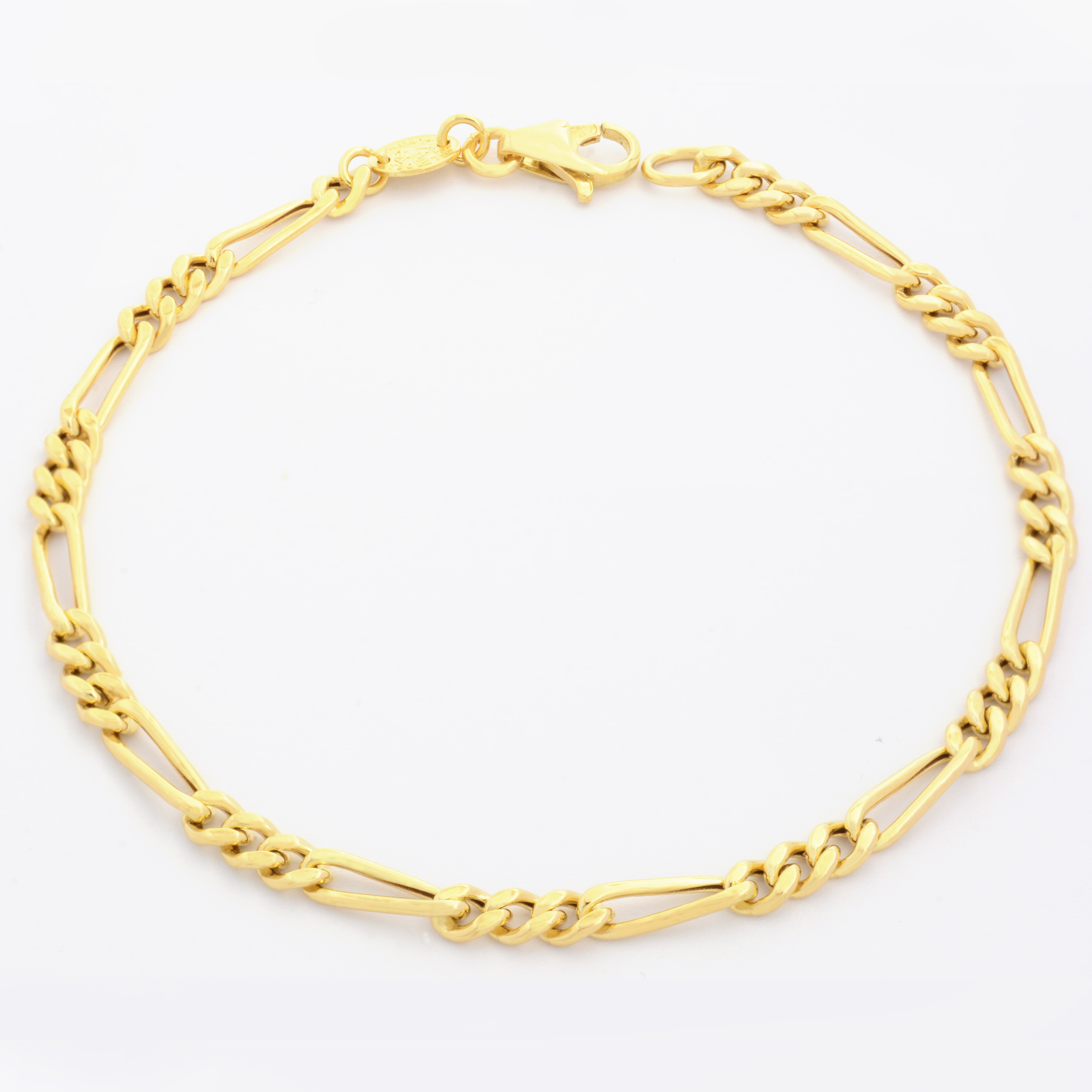 دستبند النگویی طلا 18 عیار زنانه طلای مستجابی مدل فیگارو گلستانه کد 19