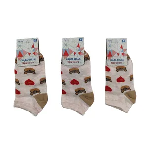 جوراب ساق کوتاه کالزابلا مدل mj.7 کد 007 مجموعه 3 عددی