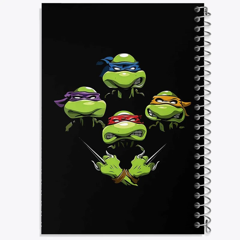 دفتر مشق 100 برگ خندالو طرح لاکپشت های نینجا کد 13200