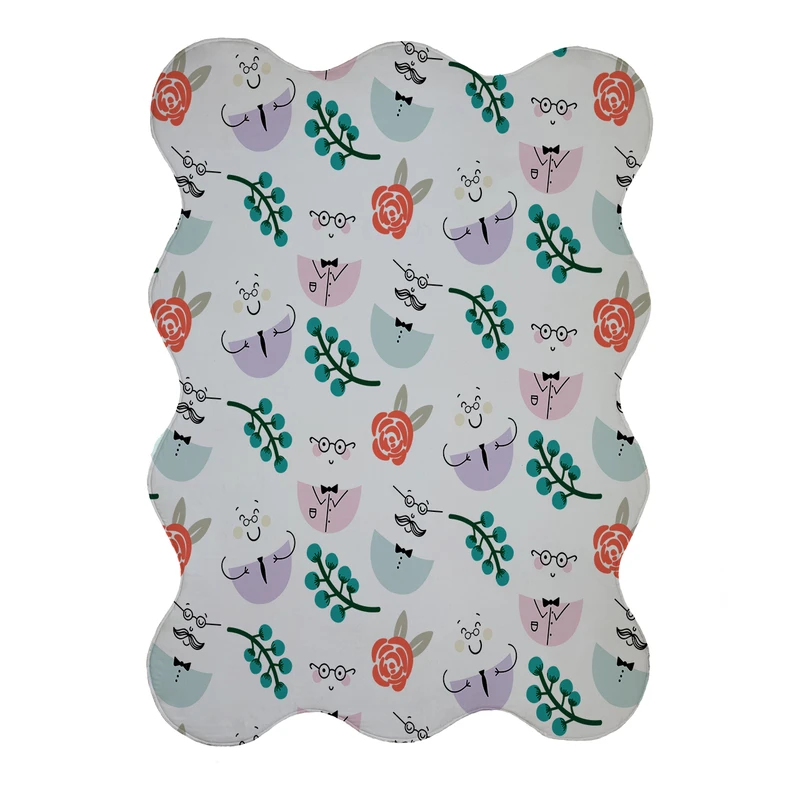 پادری مدل دالبر طرح گل کد 9408 سایز 80x110 سانتی متر 