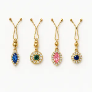 گیره روسری زنانه مدل آویزدار بسته 4 عددی