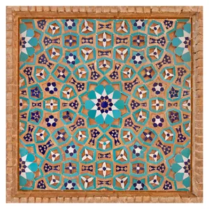 کاشی گلاک مدل اسلیمی طرح سقف مسجد در یزد کد TT127
