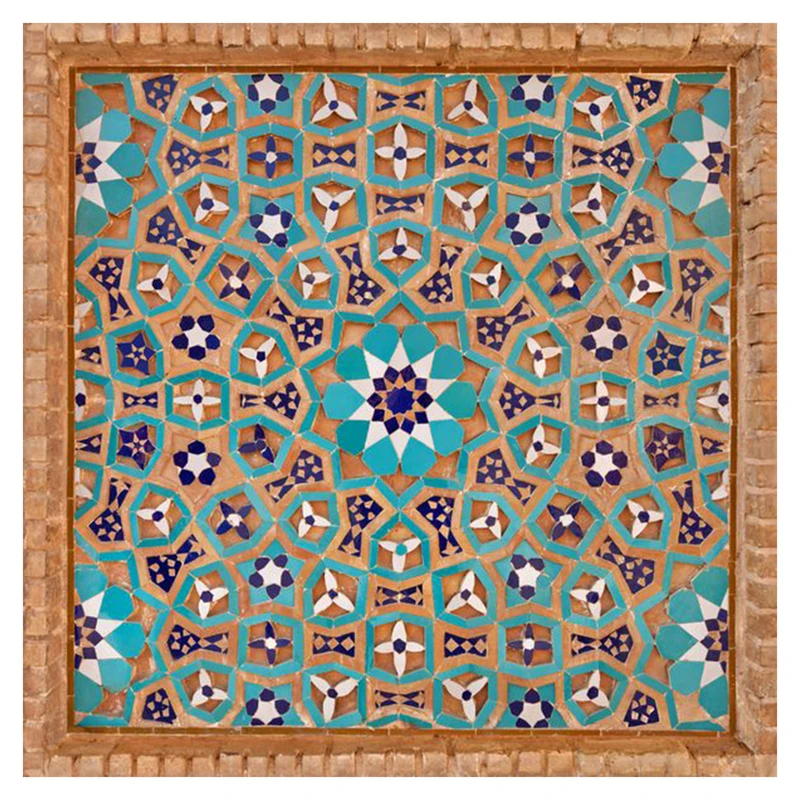 کاشی گلاک مدل اسلیمی طرح سقف مسجد در یزد کد TT127