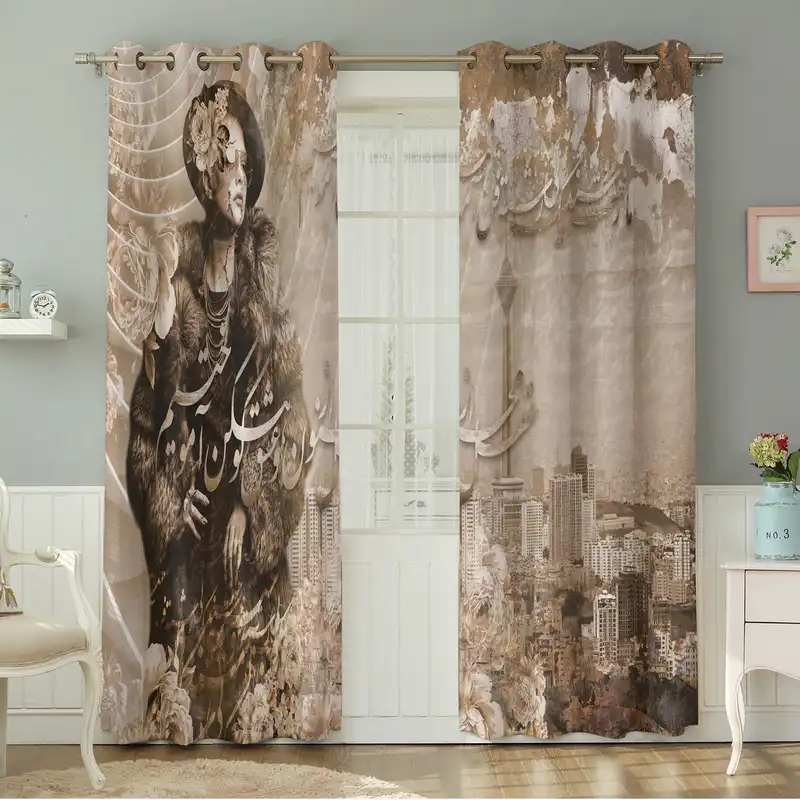 پرده نیروانا طرح مدرن مدل مخمل کد 5171 سایز 140×280 سانتی متر