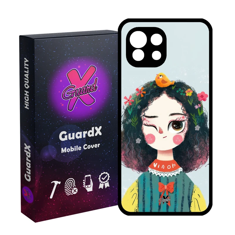کاور گارد ایکس طرح دختر مدل Glass10639 مناسب برای گوشی موبایل شیائومی  MI 11 Lite