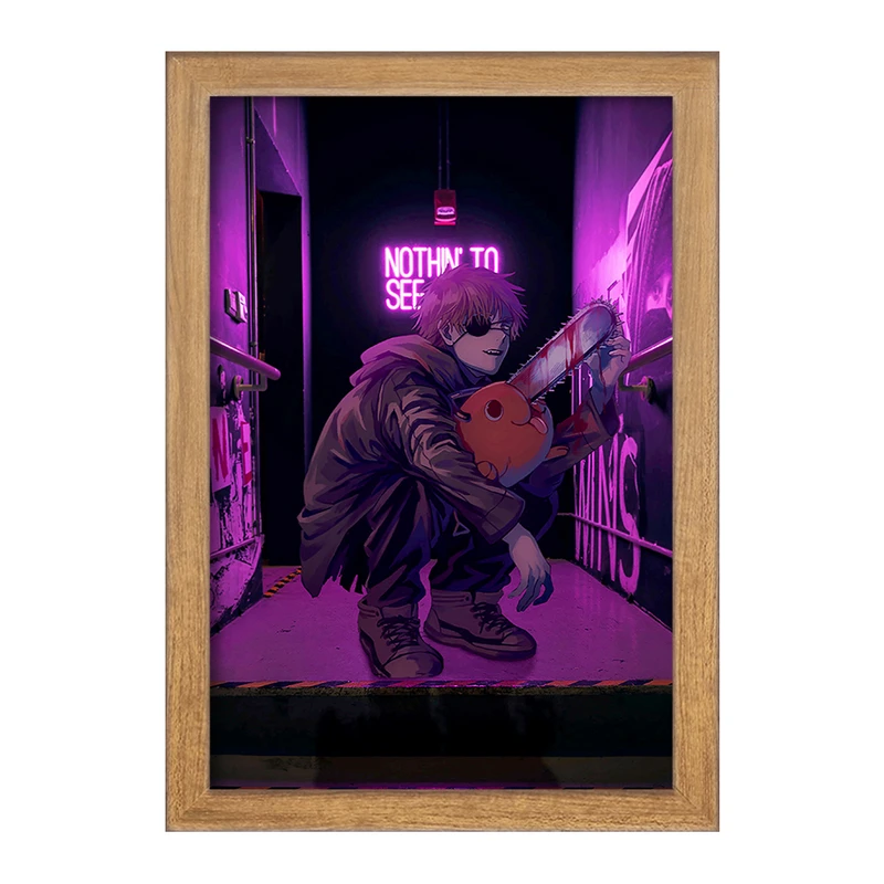 تابلو خندالو مدل پوچیتا و دنجی انیمه مرد اره ای Chainsaw Man  کد 17937