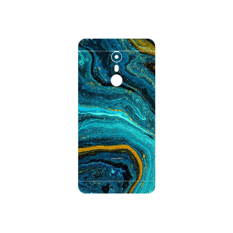 برچسب پوششی ماهوت مدل Turquoise marblewith golden streaks مناسب برای گوشی موبایل یومی Super