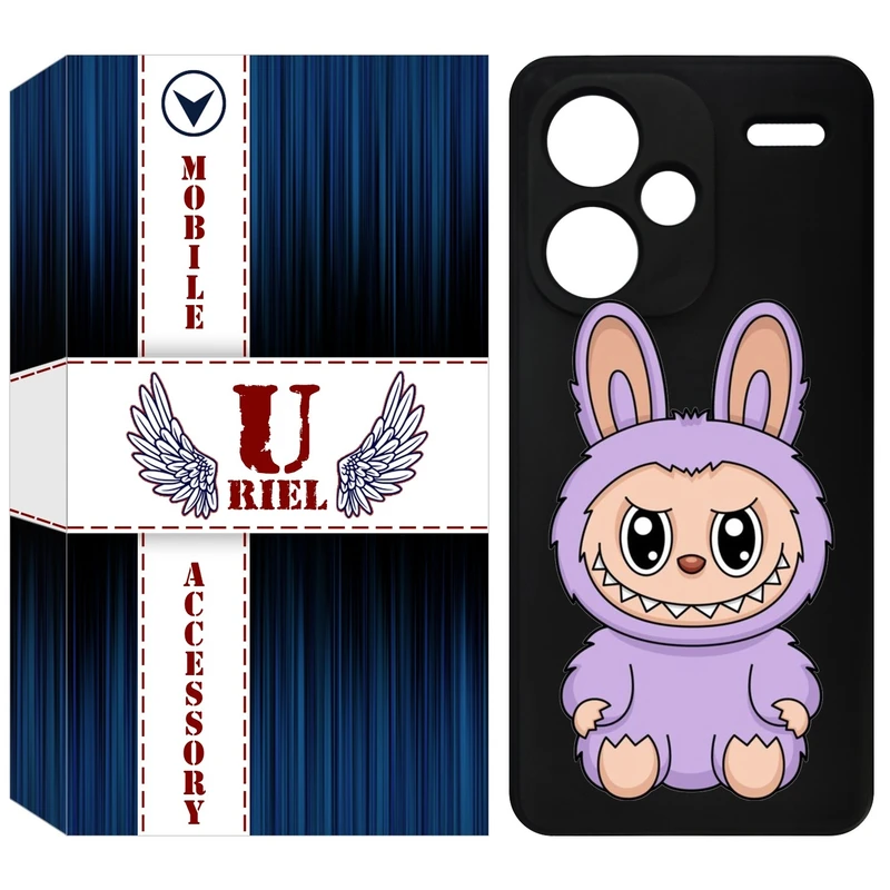 کاور یوریل قاب مدل KSH کد 130 طرح عروسک لبوبو مناسب برای گوشی موبایل شیائومی Redmi Note 13 Pro Plus