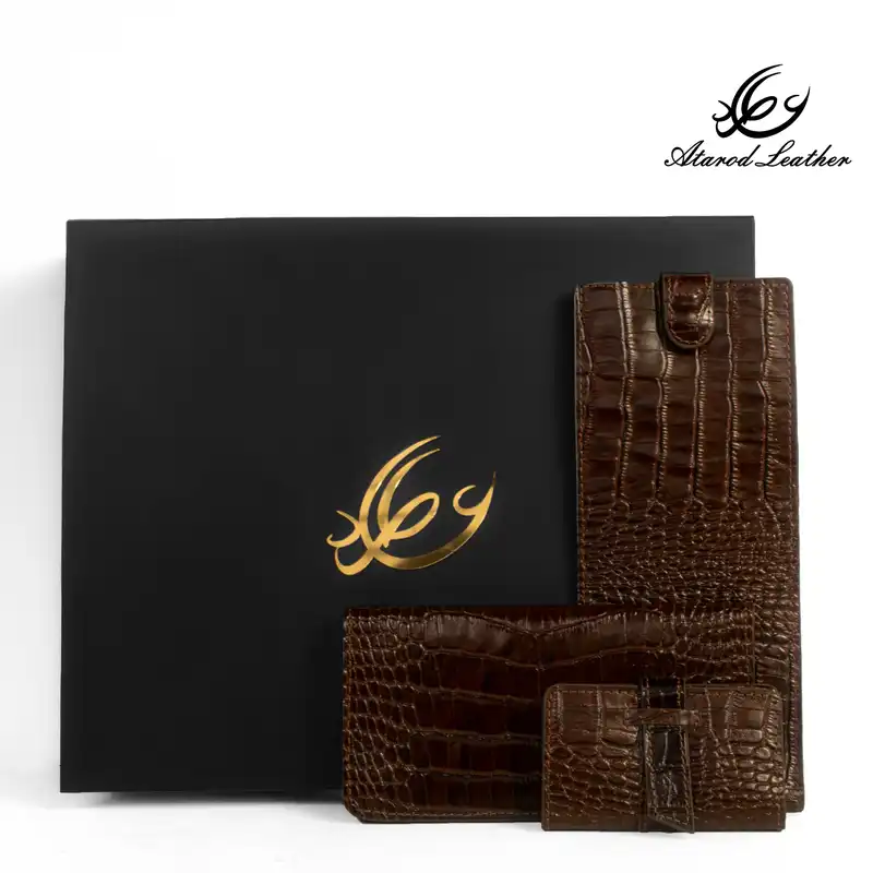 ست هدیه چرم عطارد مدل چرم طبیعی کد A61