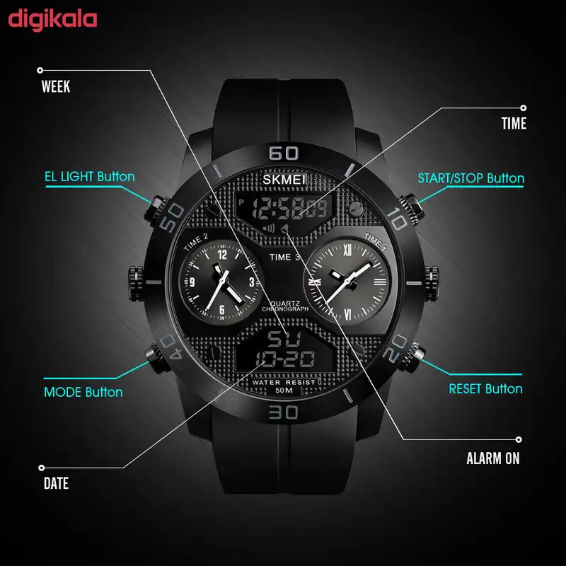 ساعت مچی عقربه ای اسکمی مدل 1355BK