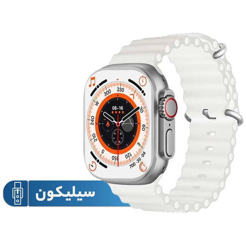 ساعت هوشمند مدل T3000ULTRA دارای قابلیت های صفحه نمایش رنگی، صفحه نمایش لمسی بند سیلیکون