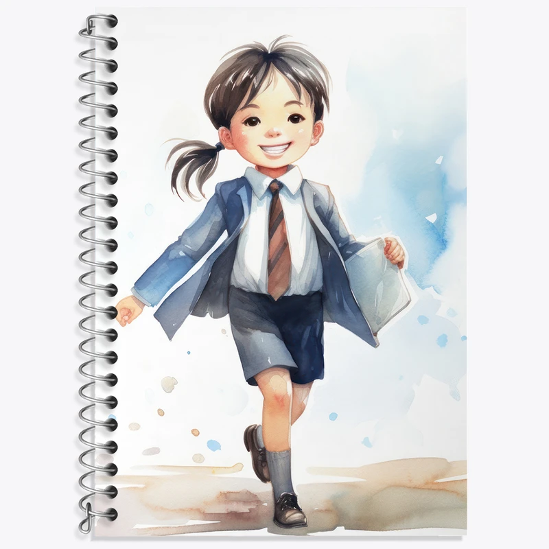 دفتر زبان 50 برگ خندالو مدل دو خط طرح دخترانه کد N2228