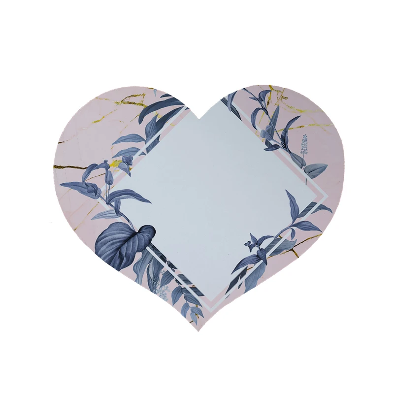 پادری مدل قلب طرح برگ کد 8435 سایز 90 × 90 سانتی متر