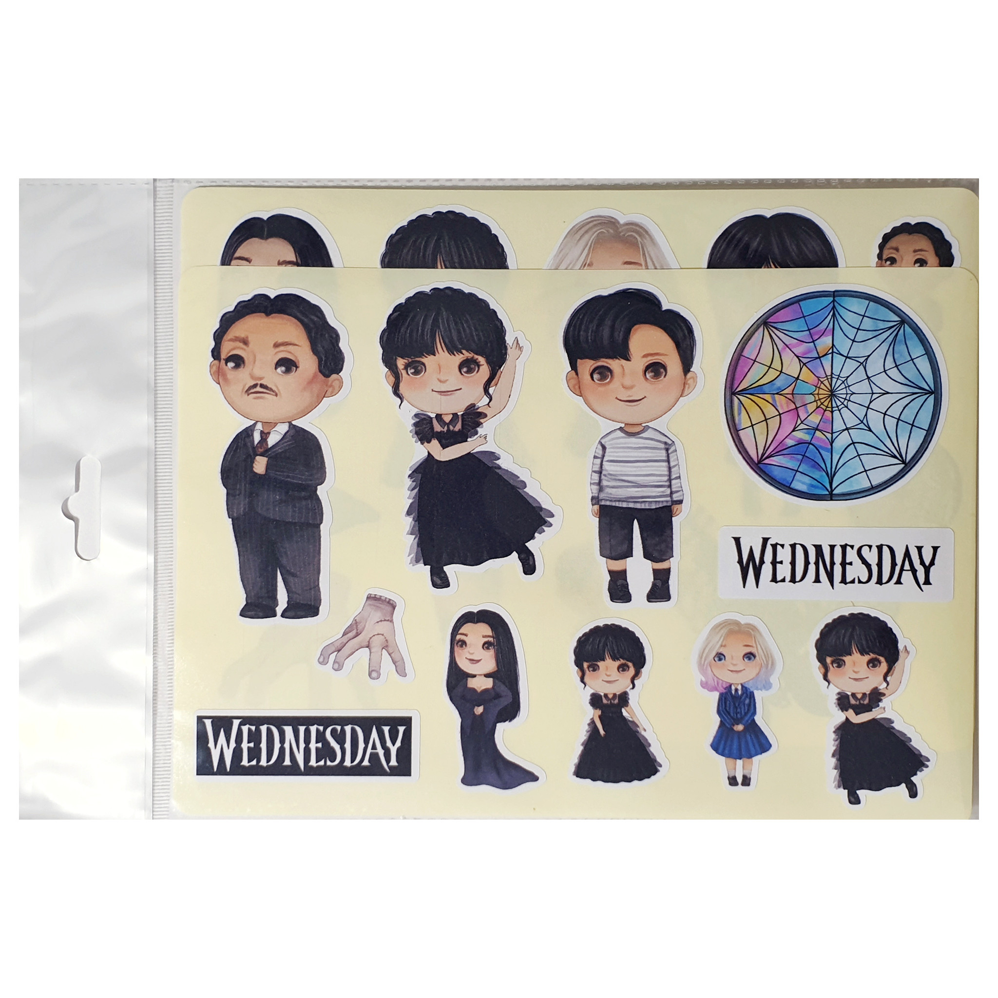 برچسب مدل WEDNESDAY ADDAMS مجموعه  2 عددی