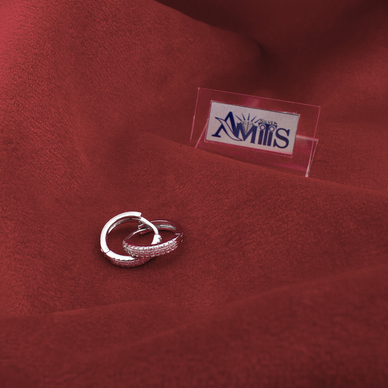 گوشواره نقره زنانه مدل  AVN-G85