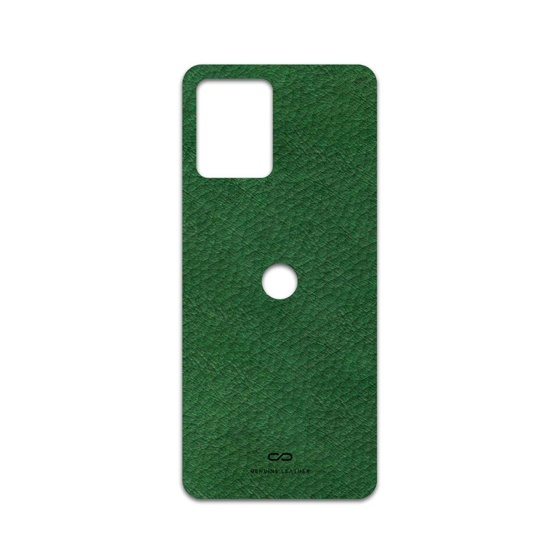 برچسب پوششی ماهوت مدل Green-Leather مناسب برای گوشی موبایل موتورولا Moto G54
