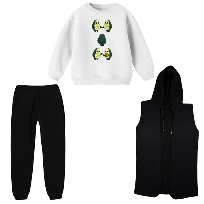 ست 3 تکه لباس راحتی بچگانه مدل آووکادو  