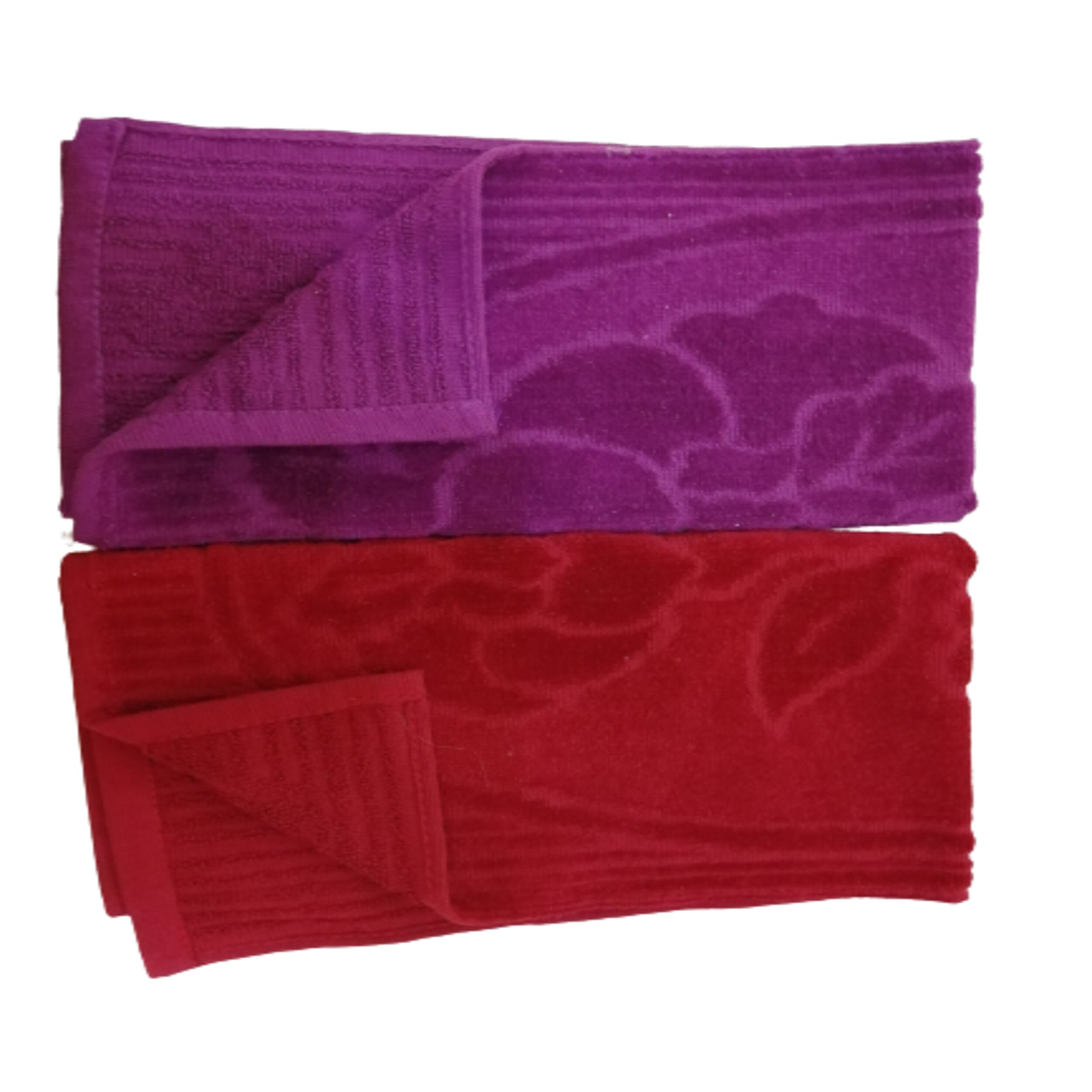 حوله دستی مدل گل سایز 30x60 سانتی متر بسته 2 عددی