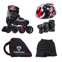 اسکیت کفشی فلاینگ ایکل مدل L6 38.42 به همراه کلاه و لوازم ایمنی و کیف و شلوارک اسکیت