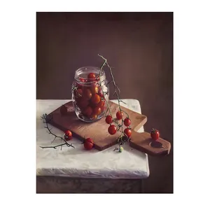 تابلو نقاشی رنگ روغن طرح گوجه گیلاسی 