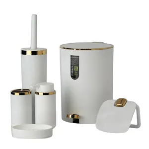 ست سرویس بهداشتی 6 تکه کنتراست مدل ۶ پارچه خط ریز 