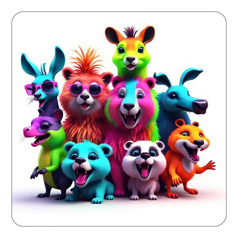 مگنت کاکتی طرح حیوانات رنگی مدل mp25211