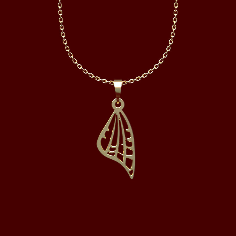 گردنبند طلا 18 عیار زنانه مدوپد مدل پروانه کد MM2-1-1286
