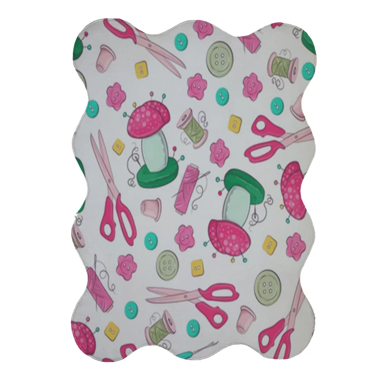 پادری مدل دالبر طرح لوازم خیاطی کد 8179 سایز 80x110 سانتی متر 