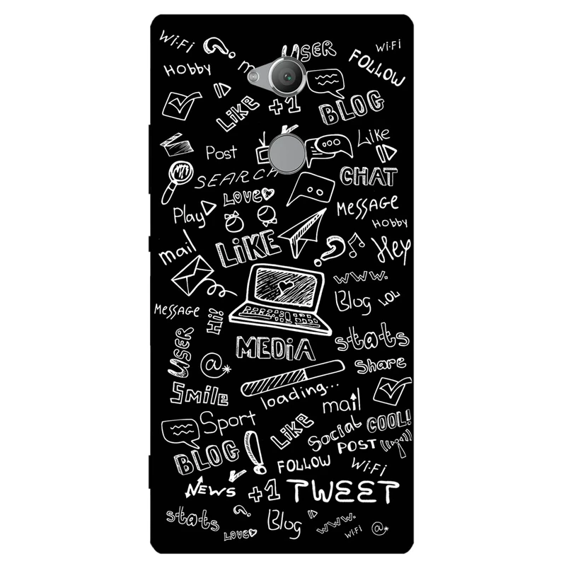 کاور مگافون طرح رسانه های اجتماعی مدل 1898 مناسب برای گوشی موبایل سونی Xperia XA2 