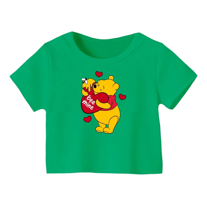 کراپ‌ تی‌شرت آستین کوتاه زنانه مدل پو کد ۱۳