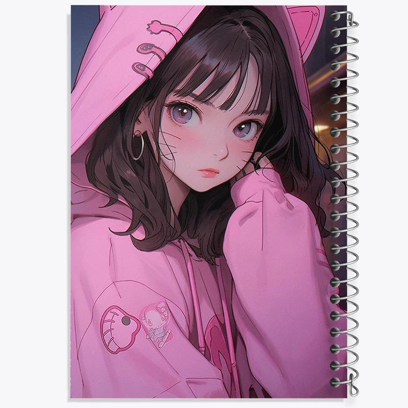 دفتر مشق 100 برگ خندالو طرح دخترانه کد N1804