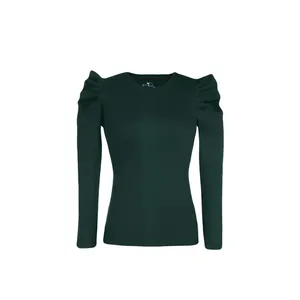 بلوز آستین بلند زنانه بنیس مدل آینوش رنگ سبز تیره