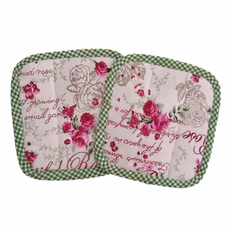 دستگیره آشپزخانه مدل مربعی طرح گل بسته دو عددی