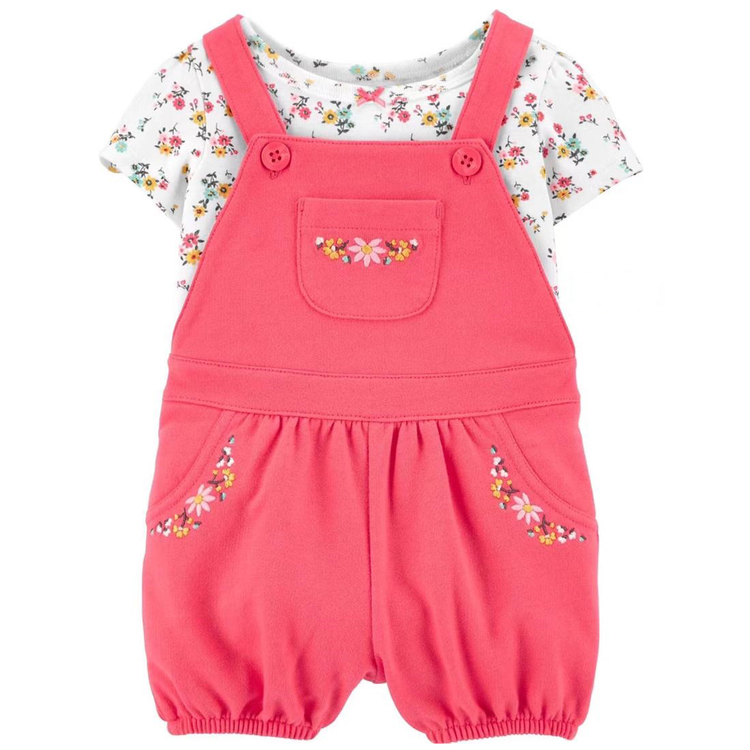 ست تی شرت و سرهمی نوزادی دخترانه کارترز مدل 1454