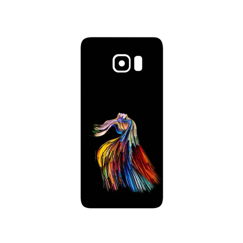 برچسب پوششی ماهوت مدل Rainbow Hair Digital Art مناسب برای گوشی موبایل سامسونگ Galaxy S6 Edge