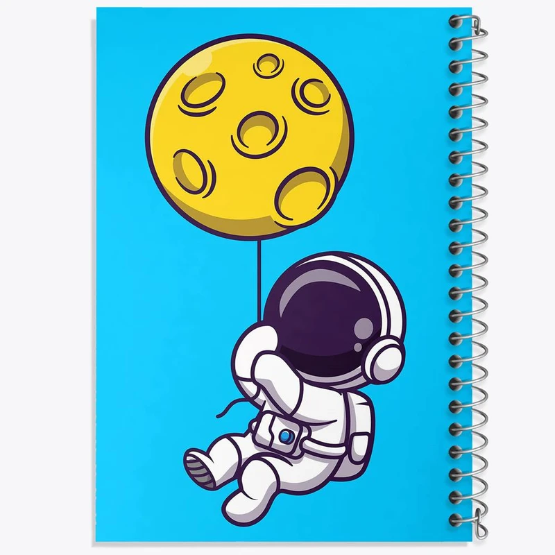 دفتر ژورنال نویسی 50 برگ خندالو مدل نقطه ای طرح فضانورد کد 25100