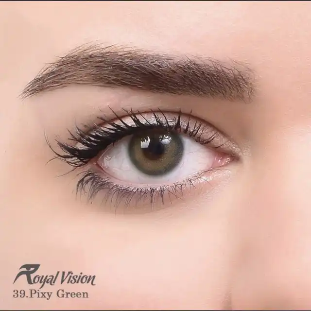 لنز چشم رویال ویژن شماره 39 مدل Pixy رنگ سبز عسلی متوسط