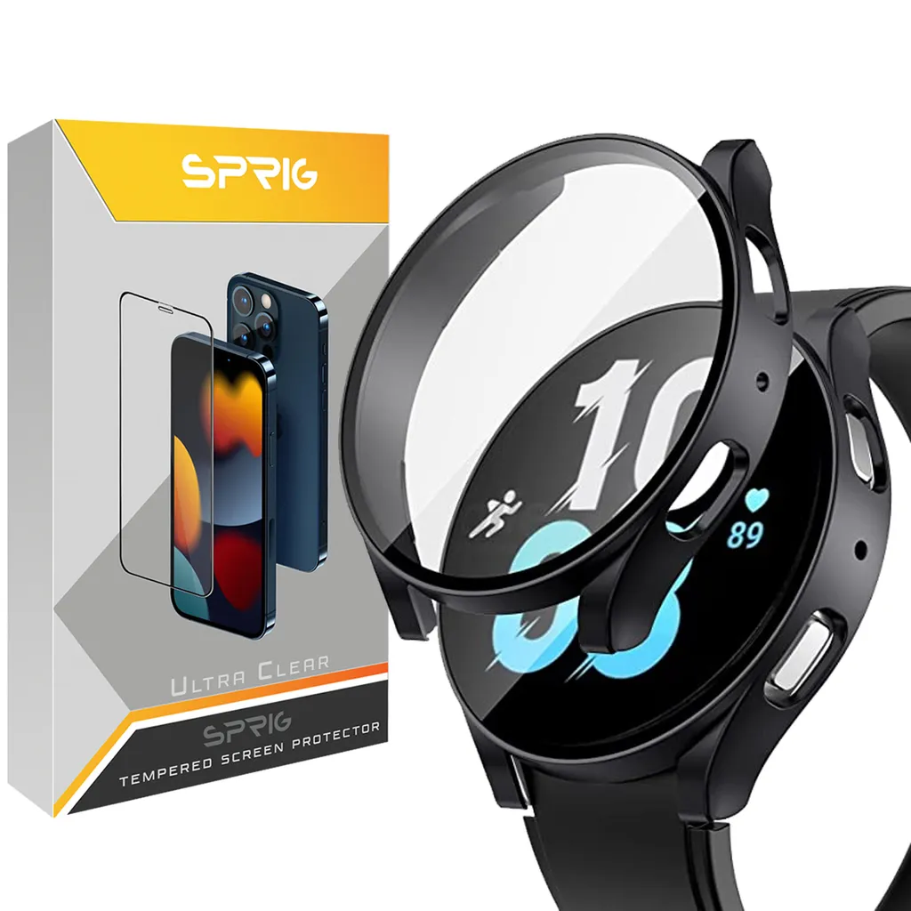 کاور اسپریگ مدل SPG Case مناسب برای ساعت هوشمند سامسونگ Galaxy Watch 5 44mm به همراه محافظ صفحه نمایش