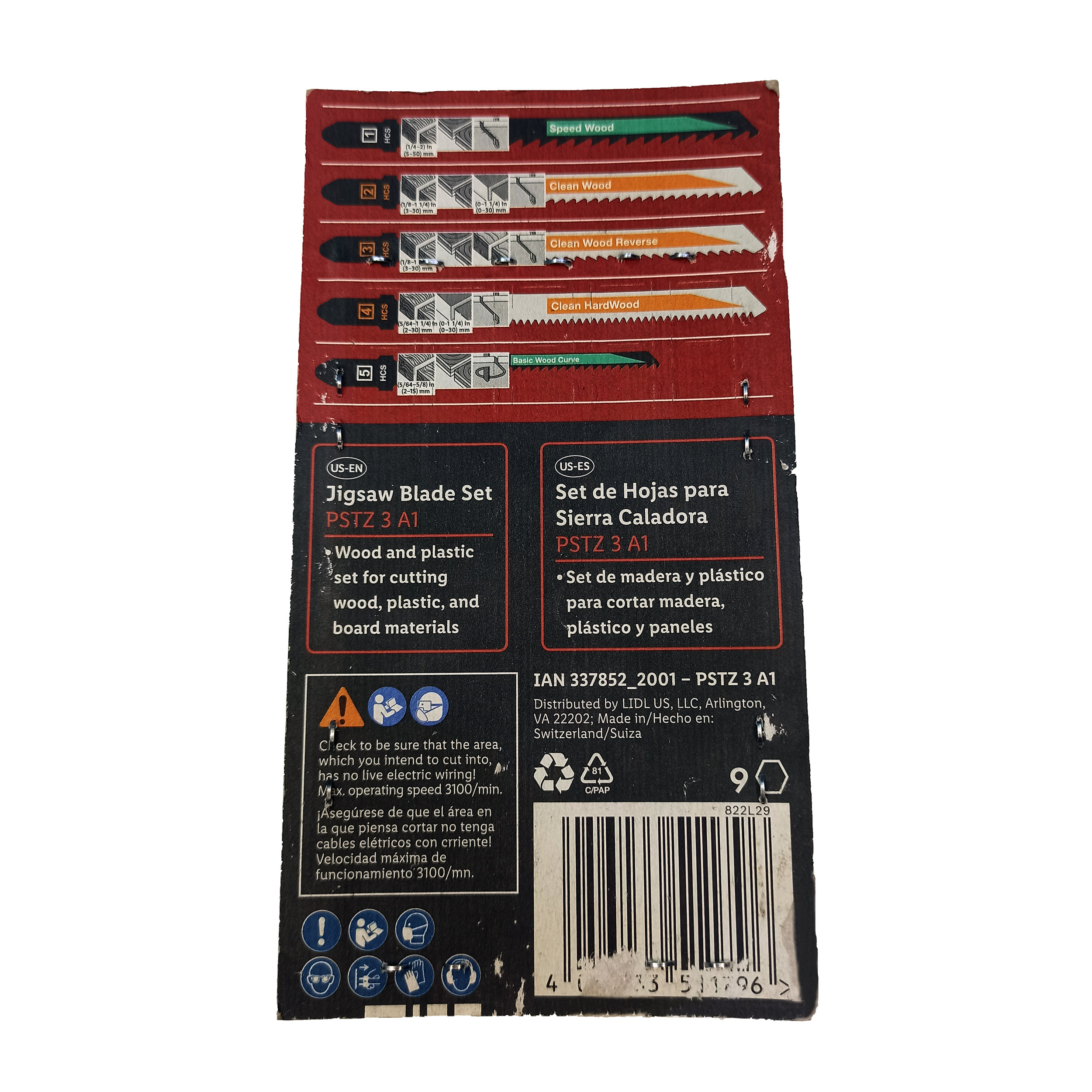 تیغه اره عمودبر پارکساید مدل PSTZ 3 A1 مجموعه 5 عددی