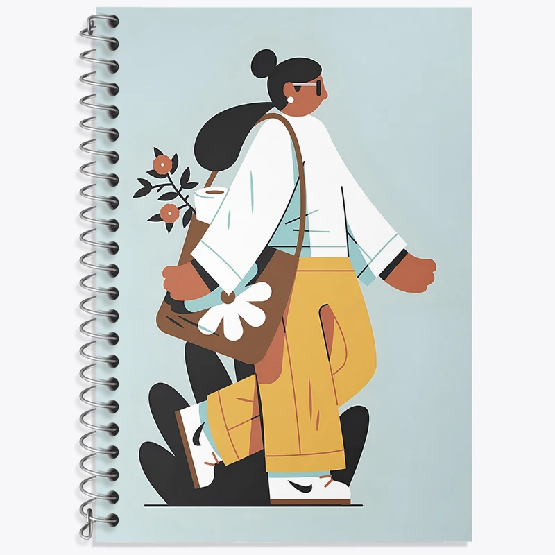 دفتر زبان 50 برگ خندالو مدل سه خط طرح دخترانه کد N5665