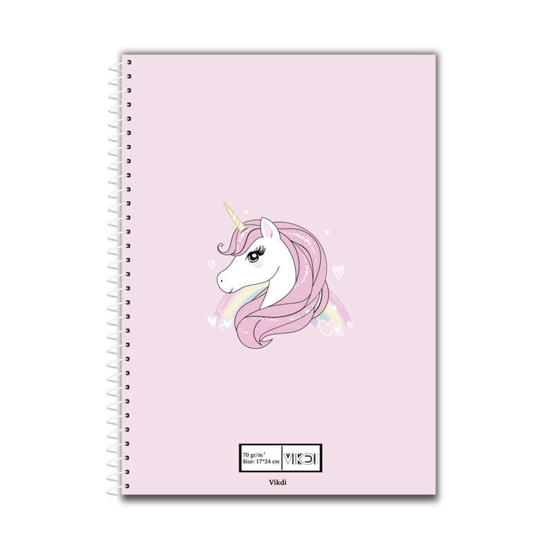 دفتر مشق ویکدی مدل اسب تک شاخ مجموعه 2 عددی