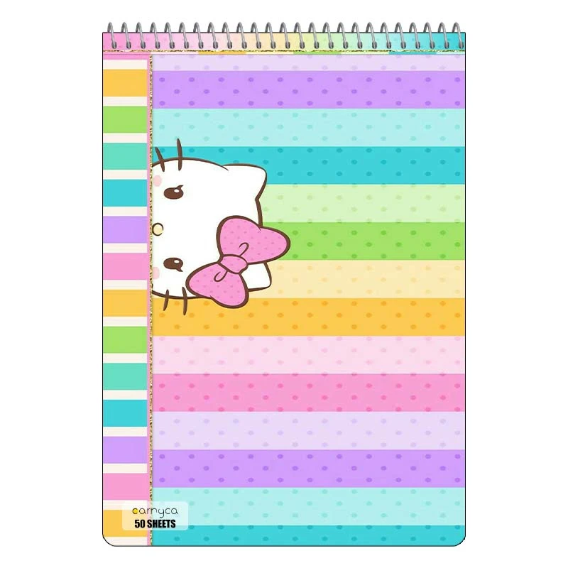 دفتر نقاشی 50 برگ سیمی کارنیکا طرح هلو کیتی hello kitty کد 32497
