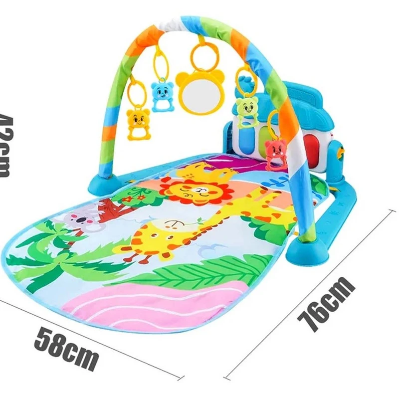 عکس شماره 9 : تشک بازی مدل پدال پیانویی طرح موزیکال و چراغدار کد 518a-25