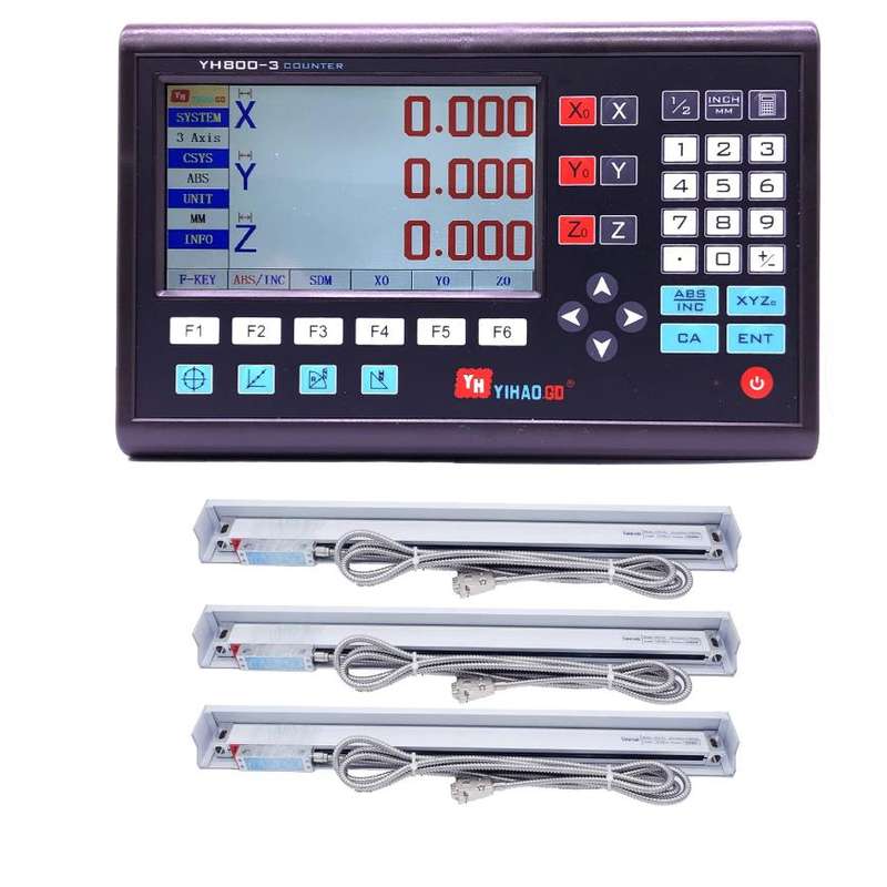 خط کش دستگاه فرز مدل dro-520 مجموعه 3 عددی همراه نمایشگر دیجیتال