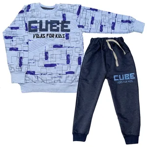 ست سویشرت و شلوار پسرانه مدل اشکال هندسی B