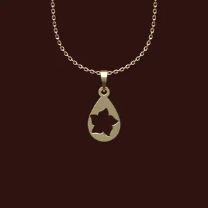 گردنبند طلا 18 عیار زنانه مدوپد مدل گل کد X2-1-1026