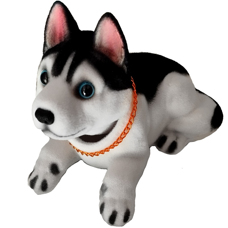 عروسک رو داشبوردی خودرو طرح سگ هاسکی مدل کله متحرک کد HA-SKI